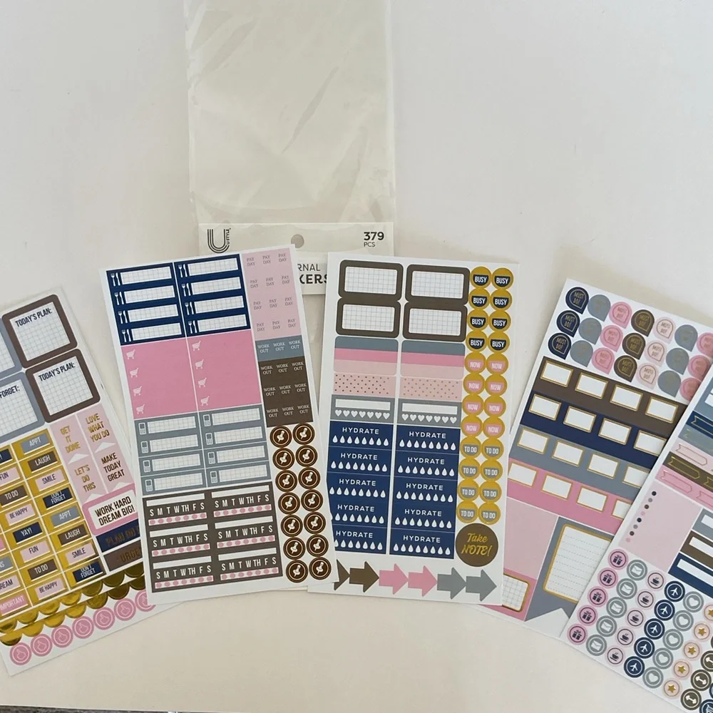 U Style COLORFUL Journaling Stickers. NWT.